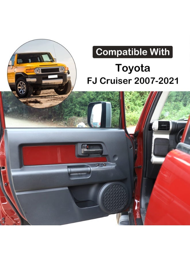 Door Handle Protective Trim Cover Compatible with Toyot@ FJ Cruiser 2007-2021 2Pcs Car Inner Door Handles Cover Interior Door Handles Protector Trim Decorate Covers ABS Interior Accessories - Image 2